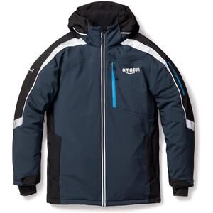 NEW Amazon Prime Driver Men's 2XL  Parka Coat Hooded Winter Luly Yang Reflective